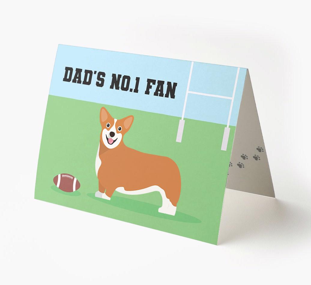 No.1 Fan - Rugby: Personalised {breedFullName} Card