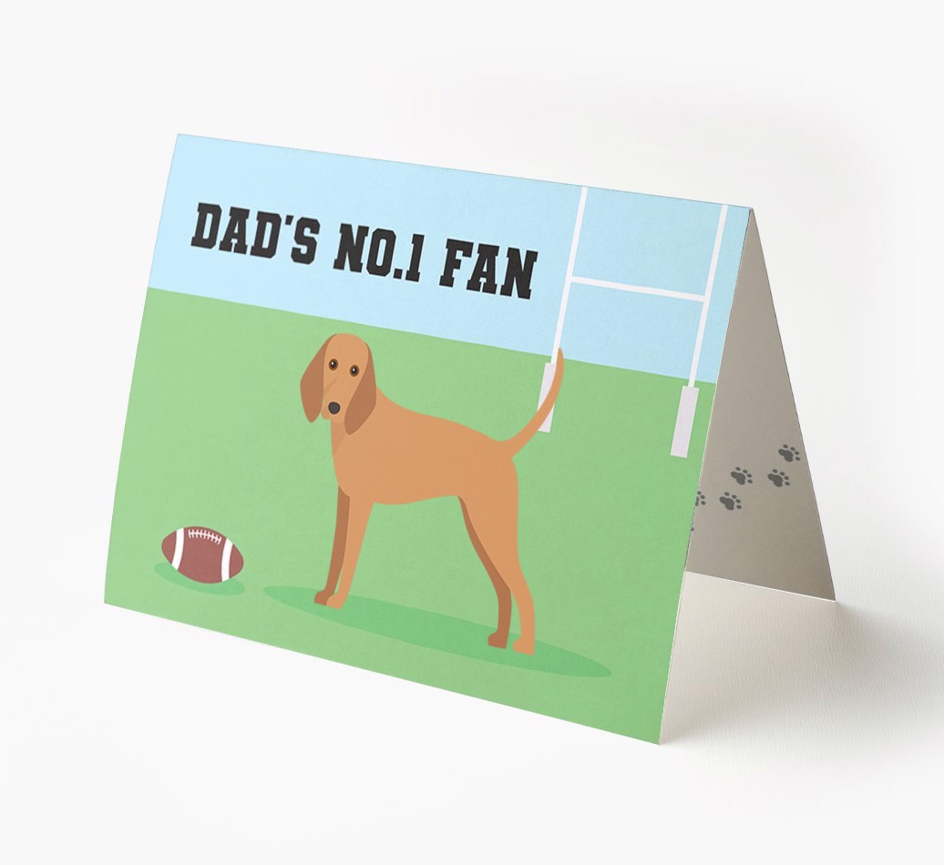 No.1 Fan - Rugby: Personalised {breedFullName} Card