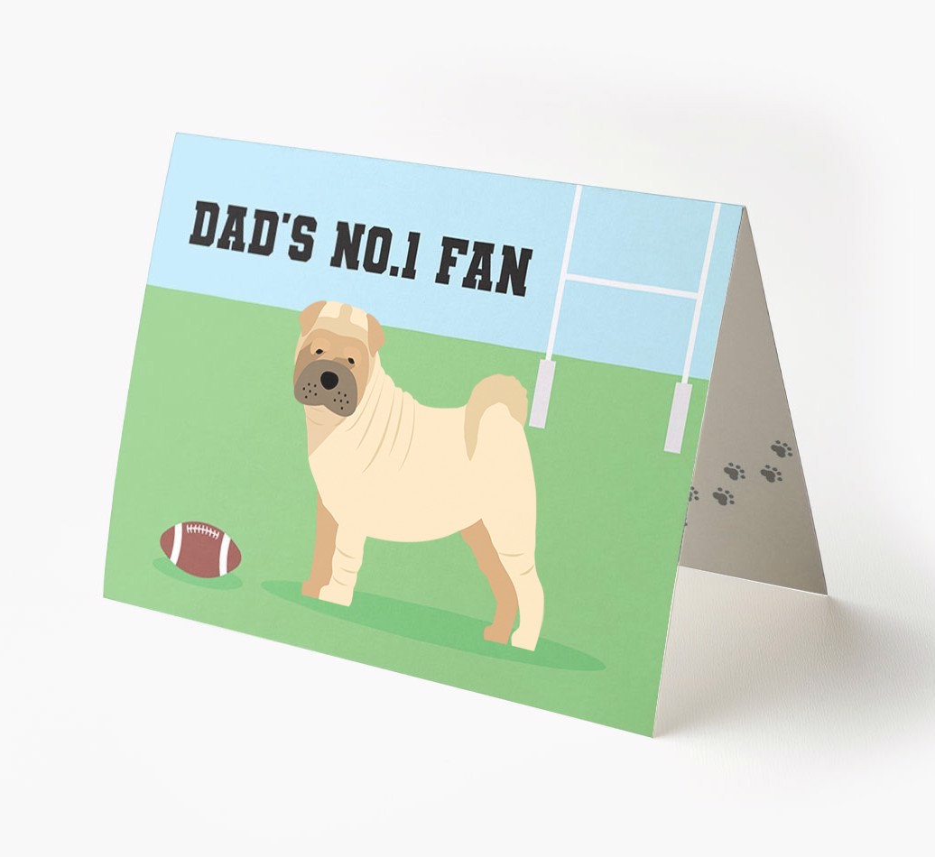 No.1 Fan - Rugby: Personalised {breedFullName} Card
