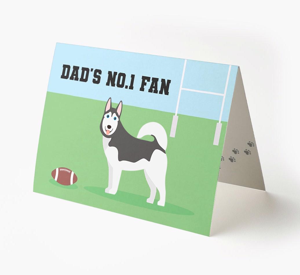 No.1 Fan - Rugby: Personalised {breedFullName} Card
