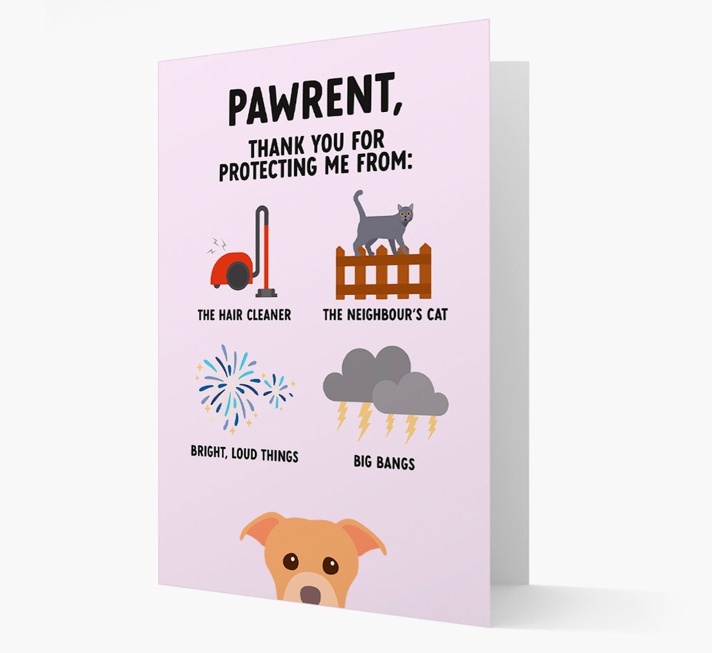 Thank You For Protecting Me: Personalised {breedFullName} Card