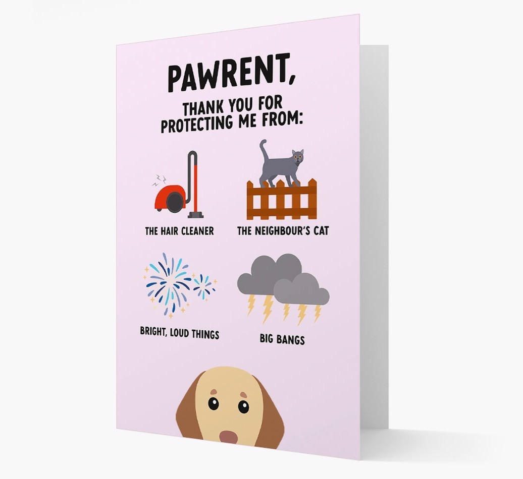 Thank You For Protecting Me: Personalized {breedFullName} Card