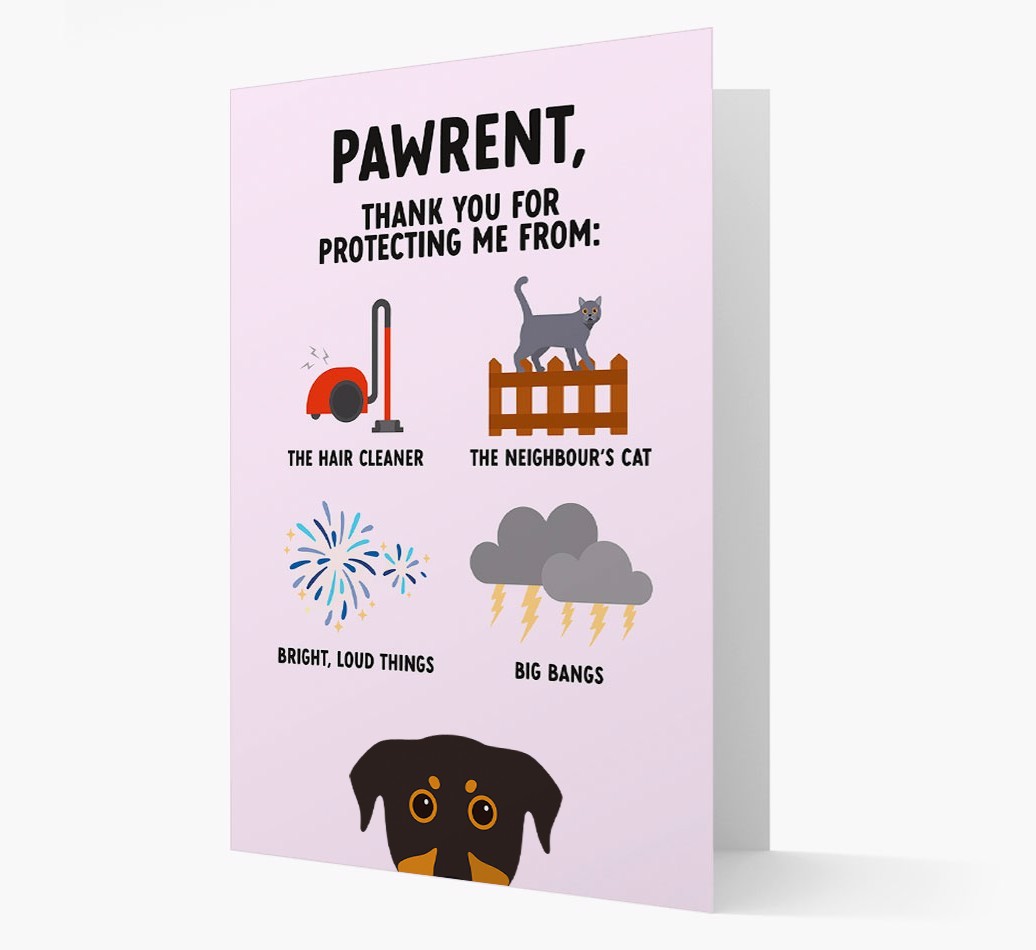 Thank You For Protecting Me: Personalized {breedFullName} Card