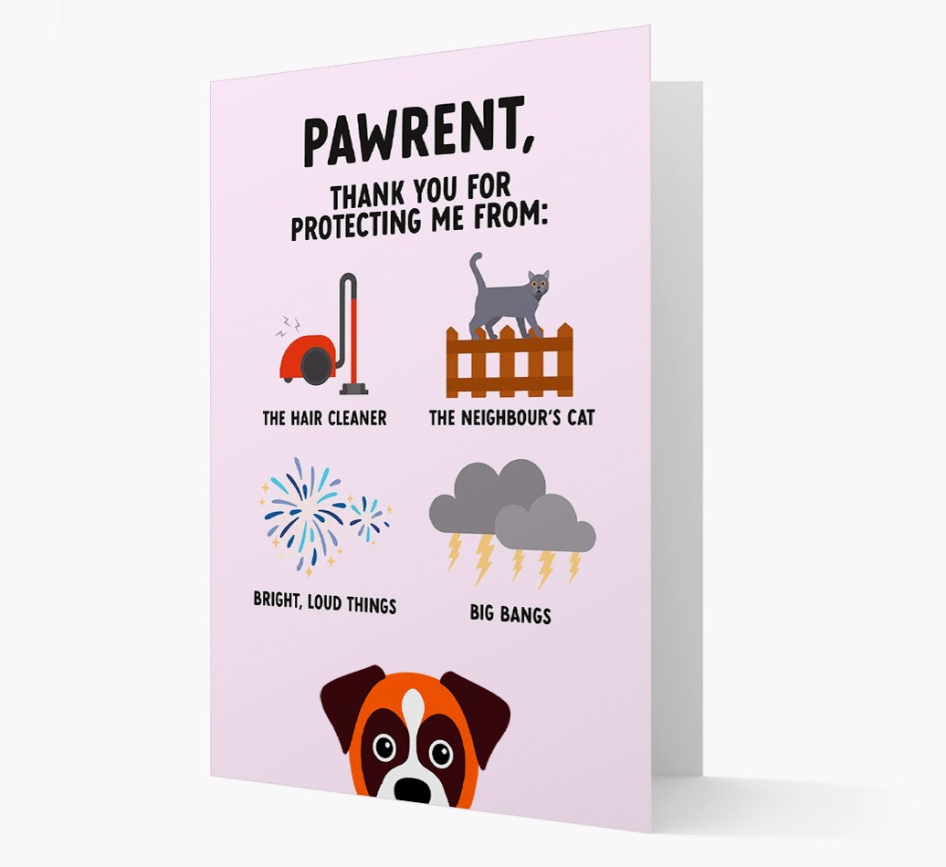 Thank You For Protecting Me: Personalised {breedFullName} Card