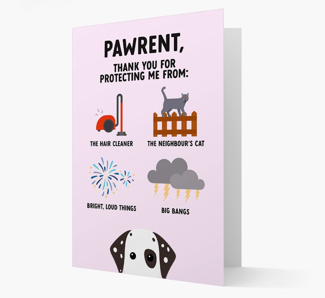 Thank You For Protecting Me: Personalized {breedFullName} Card