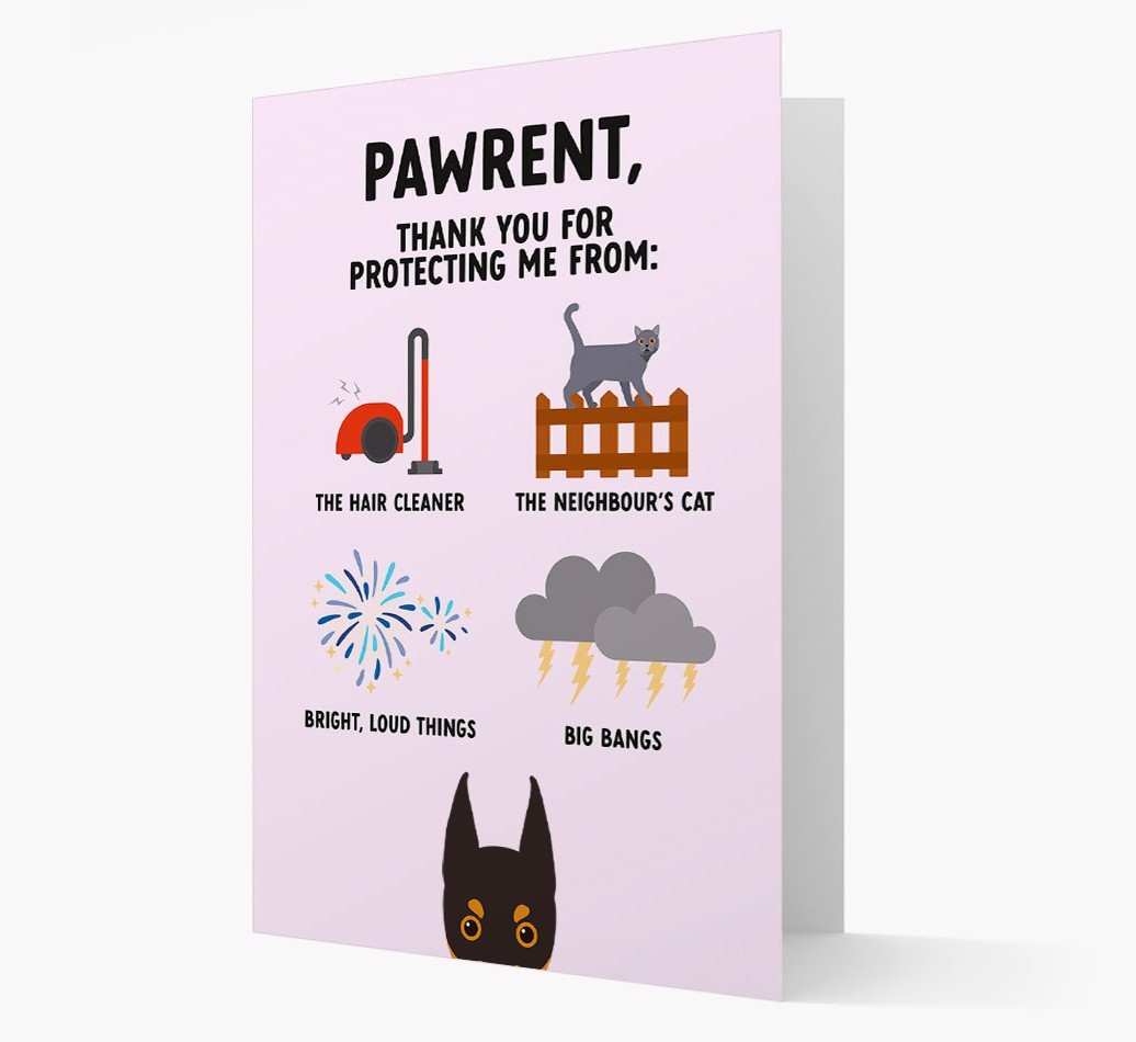 Thank You For Protecting Me: Personalized {breedFullName} Card