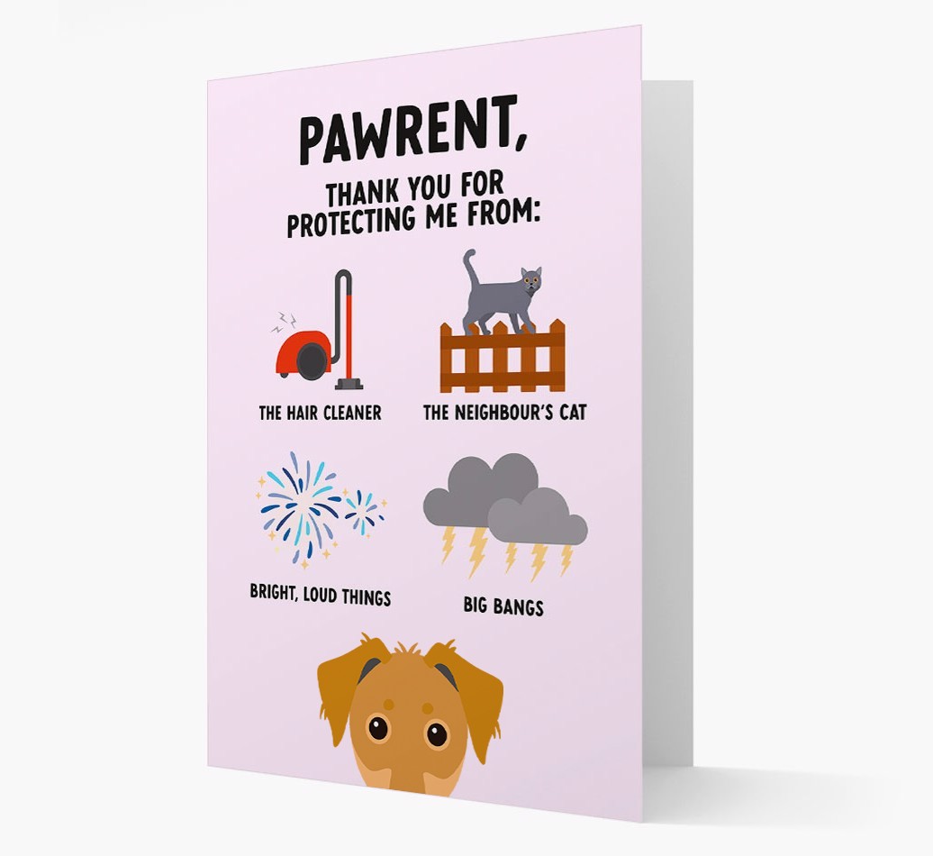 Thank You For Protecting Me: Personalized {breedFullName} Card