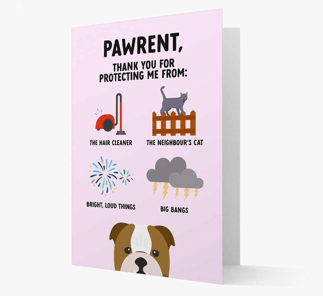 Thank You For Protecting Me: Personalized {breedFullName} Card