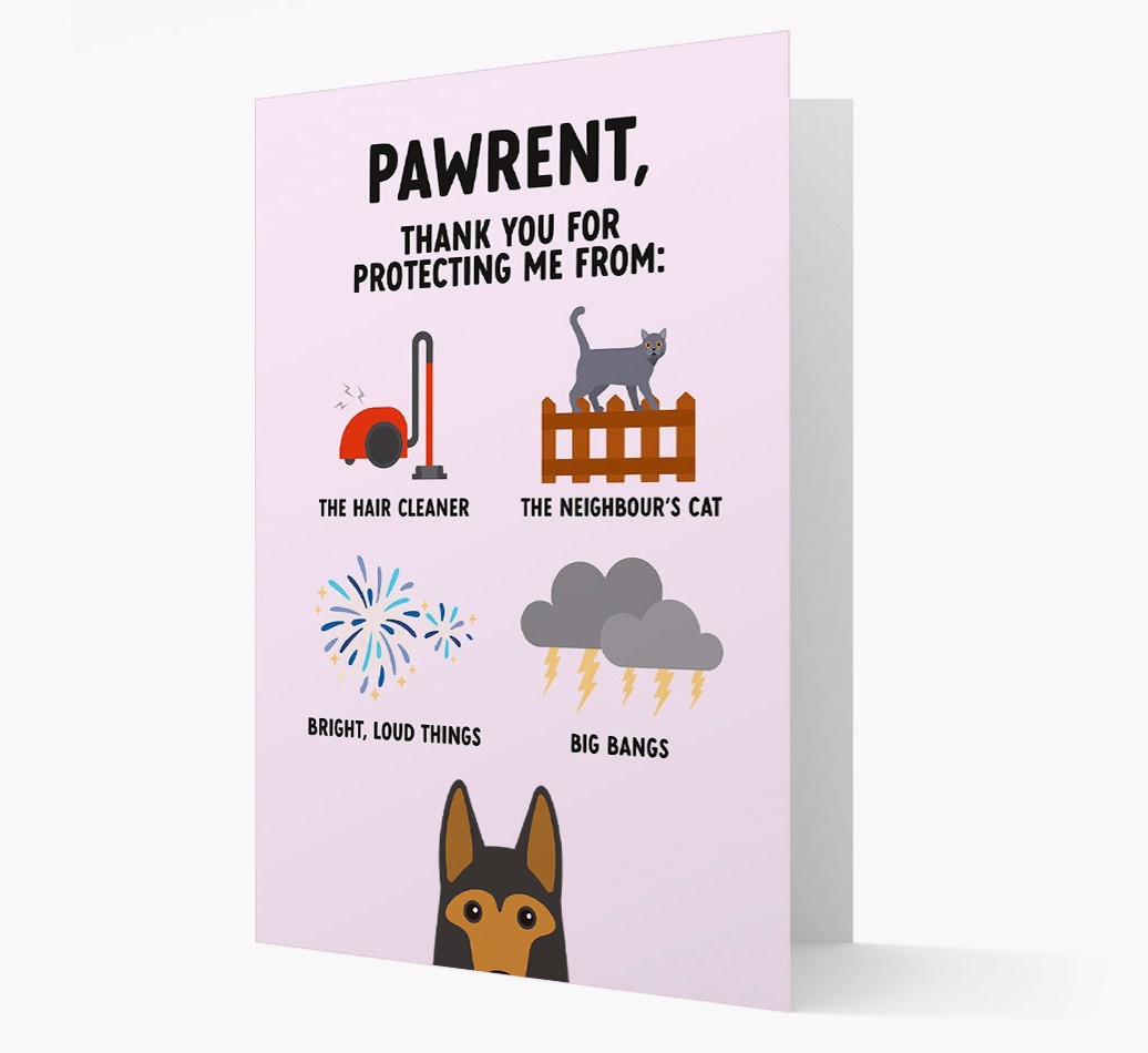 Thank You For Protecting Me: Personalized {breedFullName} Card