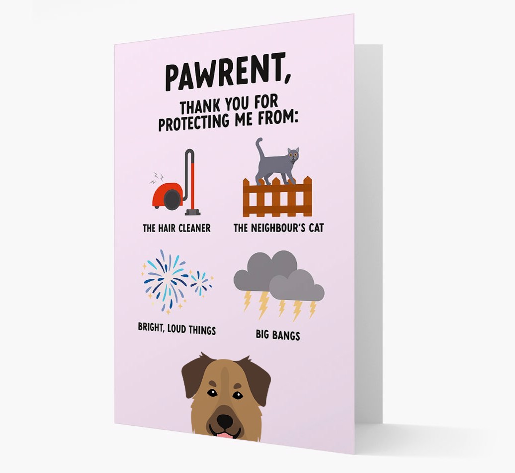 Thank You For Protecting Me: Personalized {breedFullName} Card