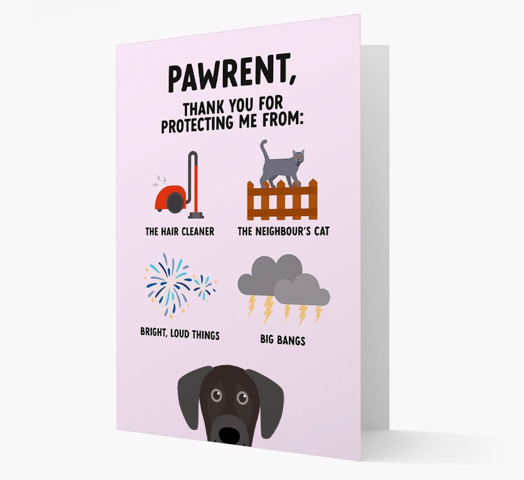 Thank You For Protecting Me: Personalized {breedFullName} Card