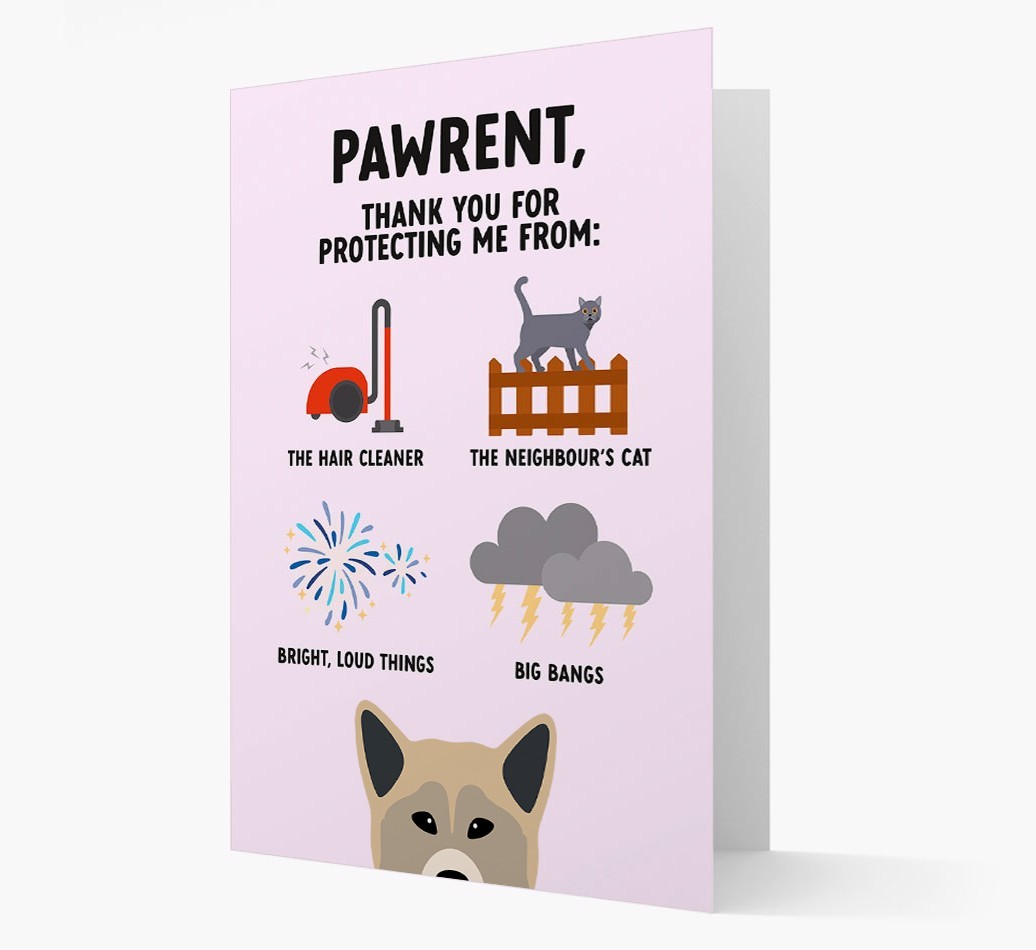 Thank You For Protecting Me: Personalized {breedFullName} Card