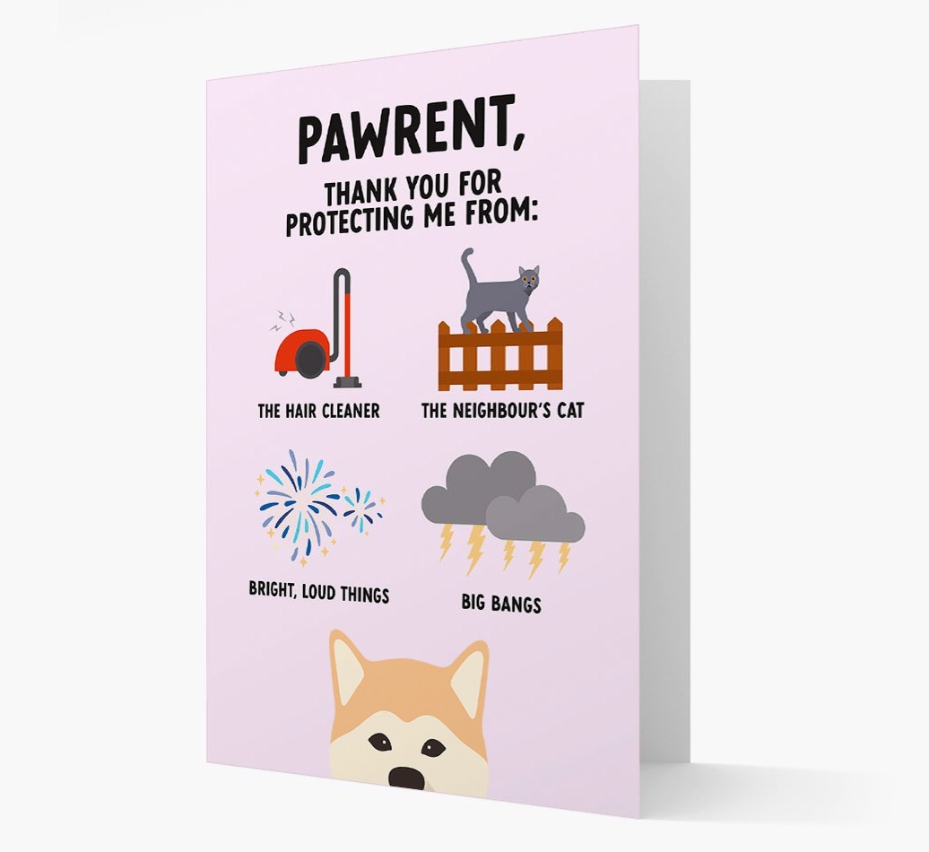 Thank You For Protecting Me: Personalized {breedFullName} Card