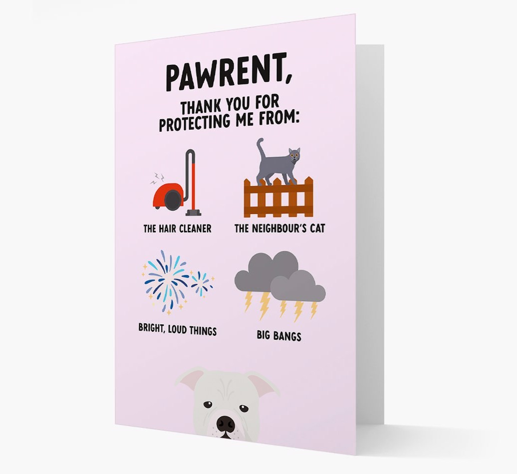 Thank You For Protecting Me: Personalized {breedFullName} Card