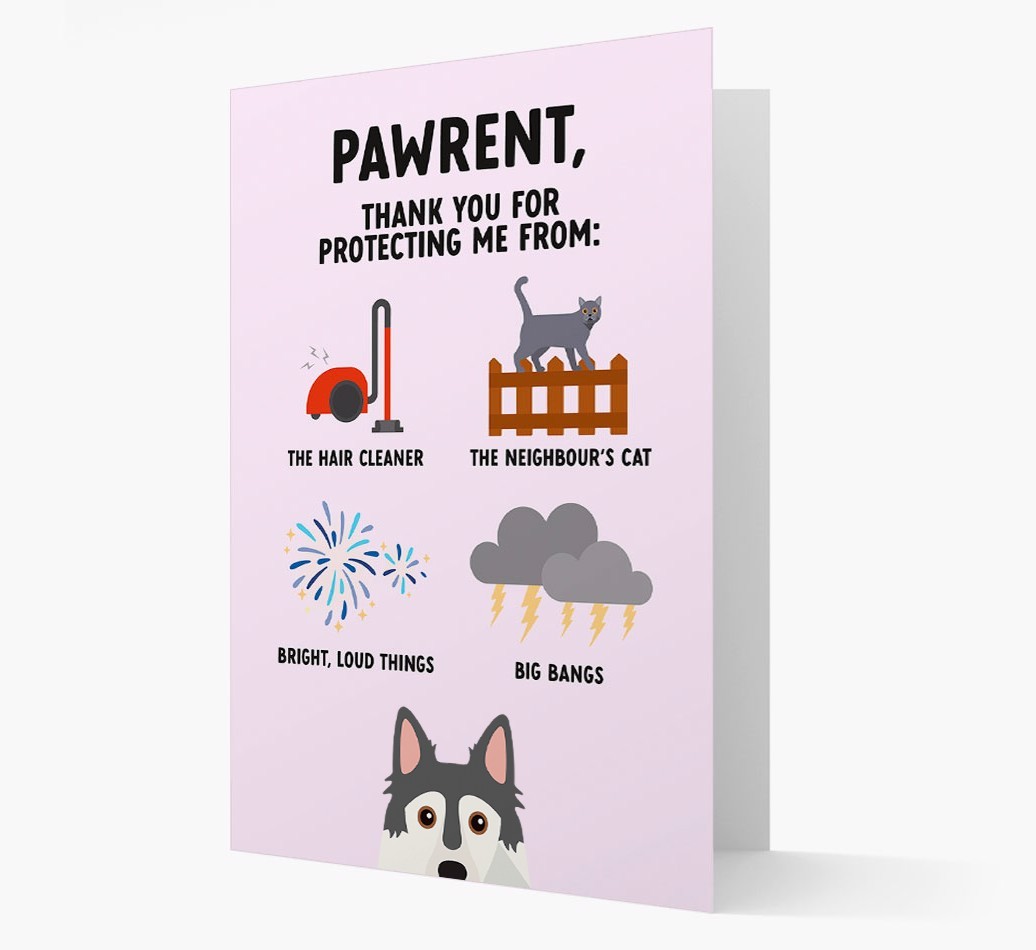 Thank You For Protecting Me: Personalised {breedFullName} Card