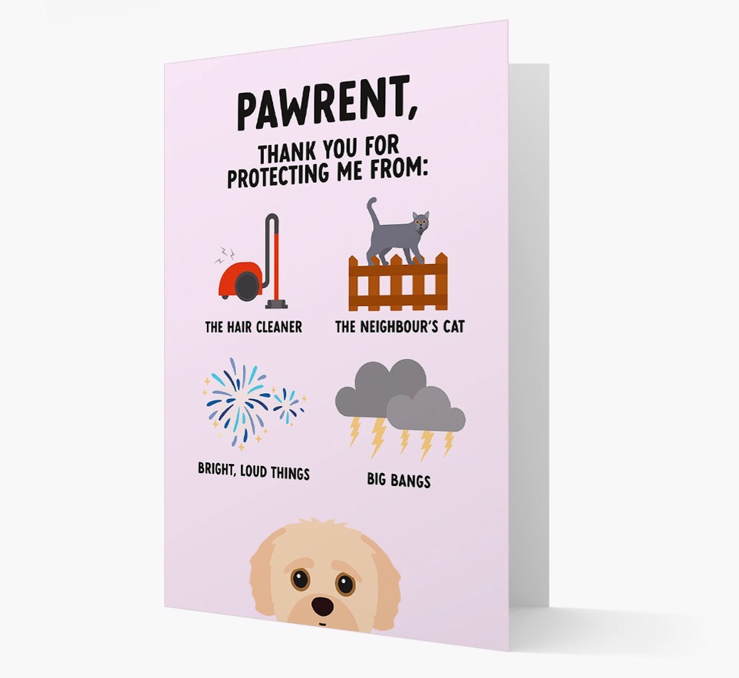 Thank You For Protecting Me: Personalized {breedFullName} Card