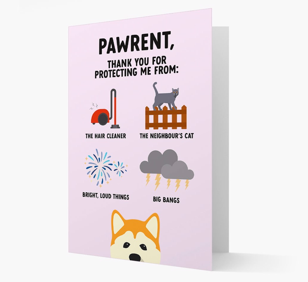 Thank You For Protecting Me: Personalized {breedFullName} Card