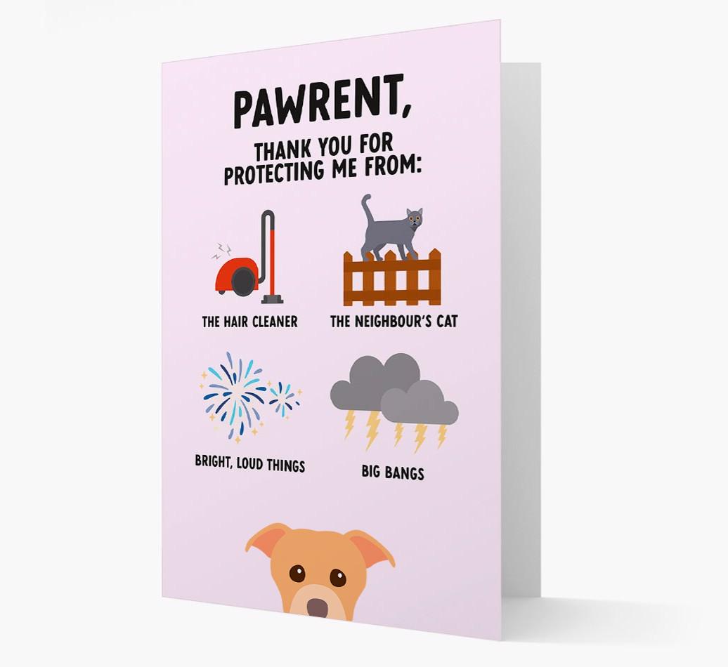 Thank You For Protecting Me: Personalized {breedFullName} Card