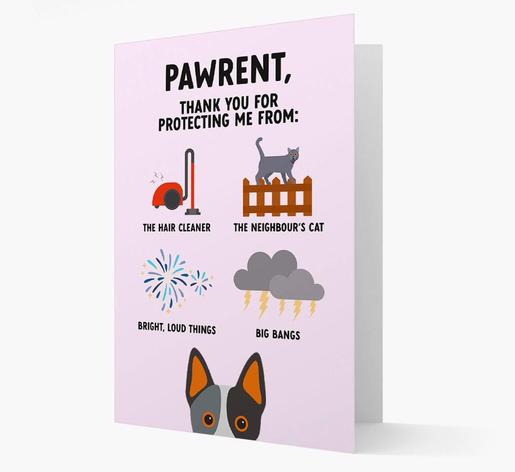 Thank You For Protecting Me: Personalized {breedFullName} Card