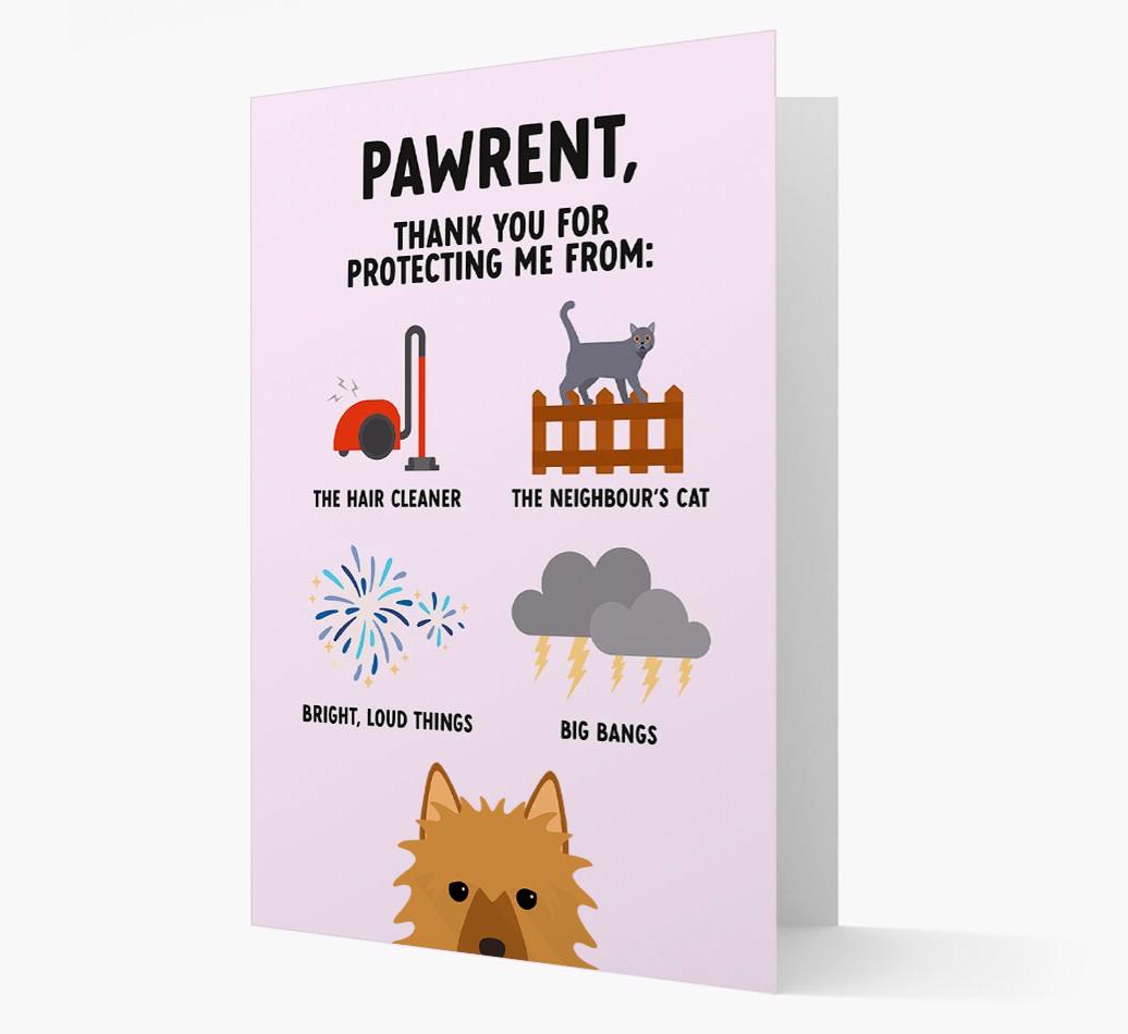 Thank You For Protecting Me: Personalized {breedFullName} Card