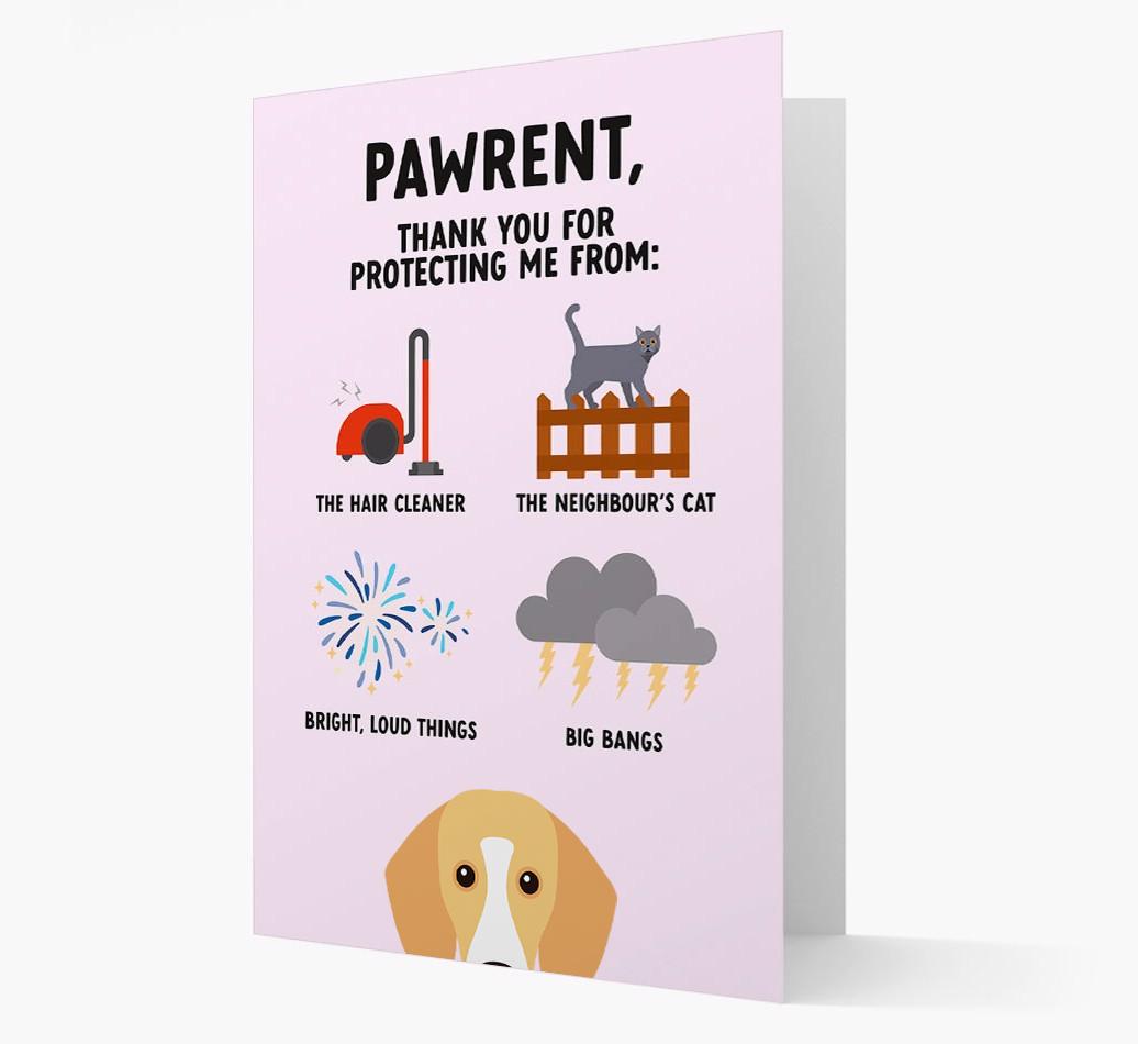 Thank You For Protecting Me: Personalized {breedFullName} Card