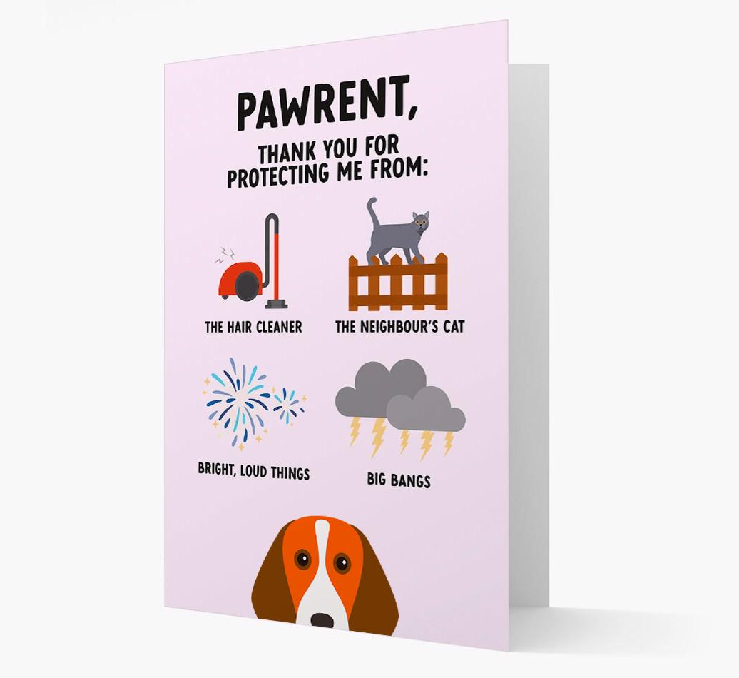 Thank You For Protecting Me: Personalized {breedFullName} Card