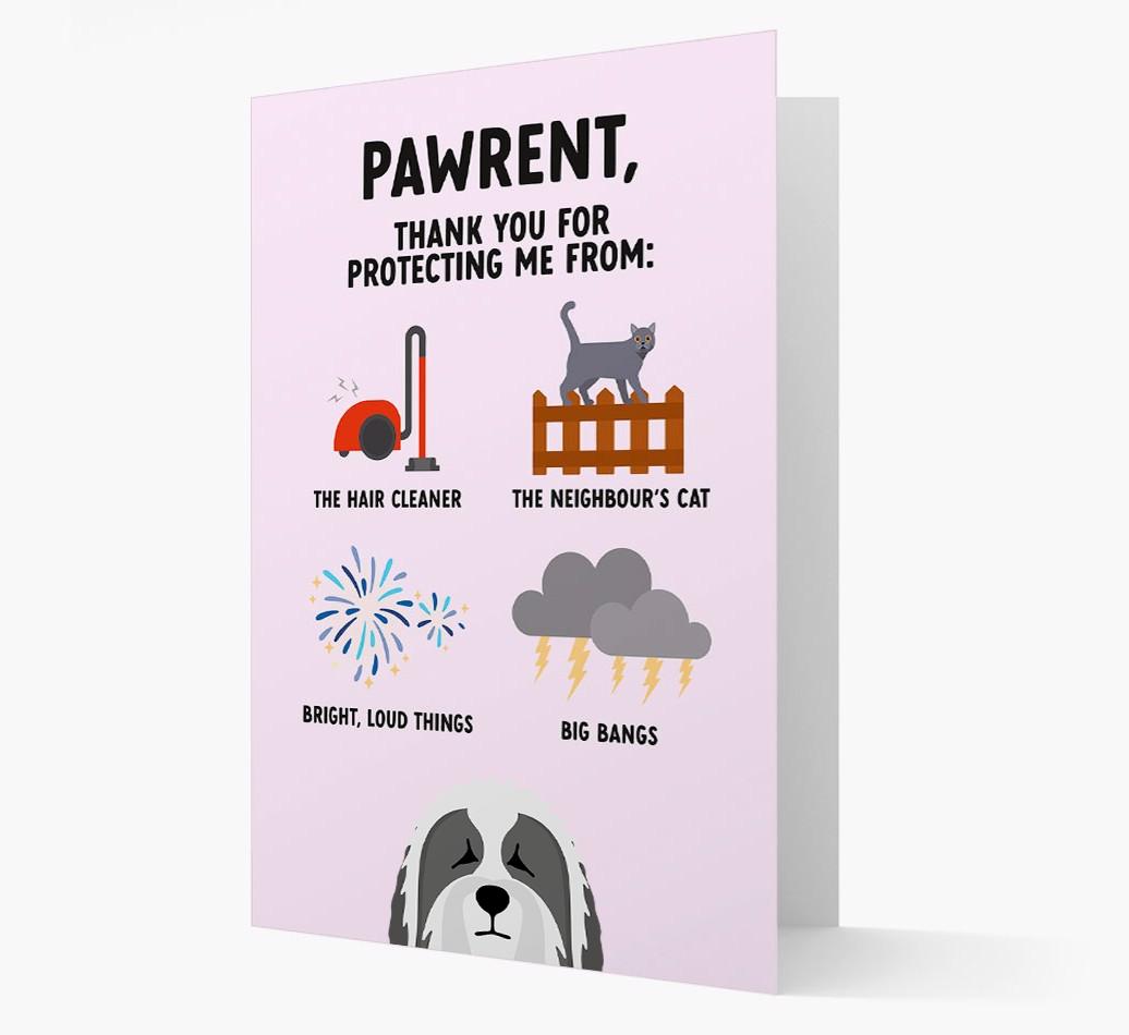 Thank You For Protecting Me: Personalized {breedFullName} Card