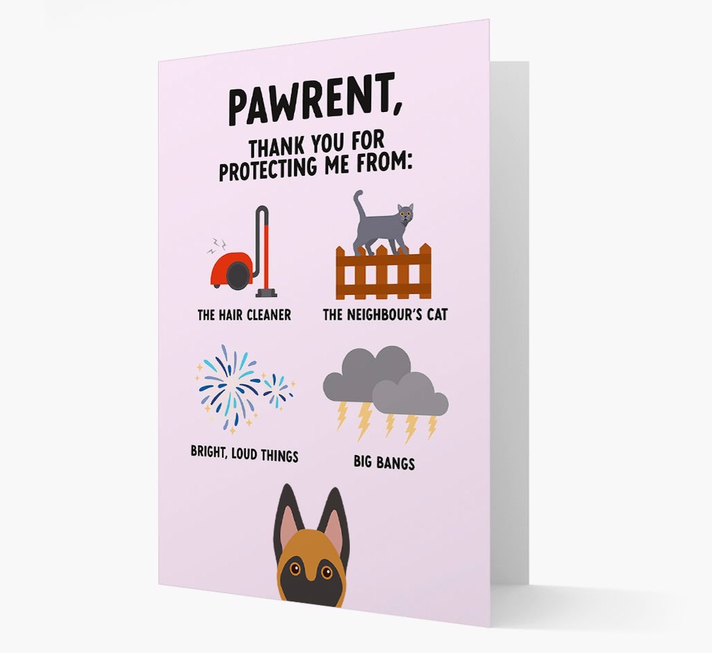 Thank You For Protecting Me: Personalized {breedFullName} Card