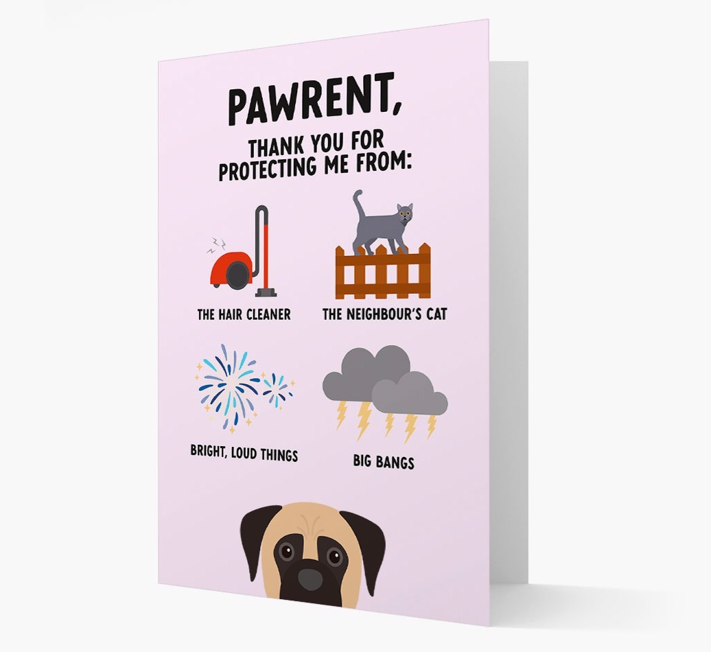 Thank You For Protecting Me: Personalized {breedFullName} Card