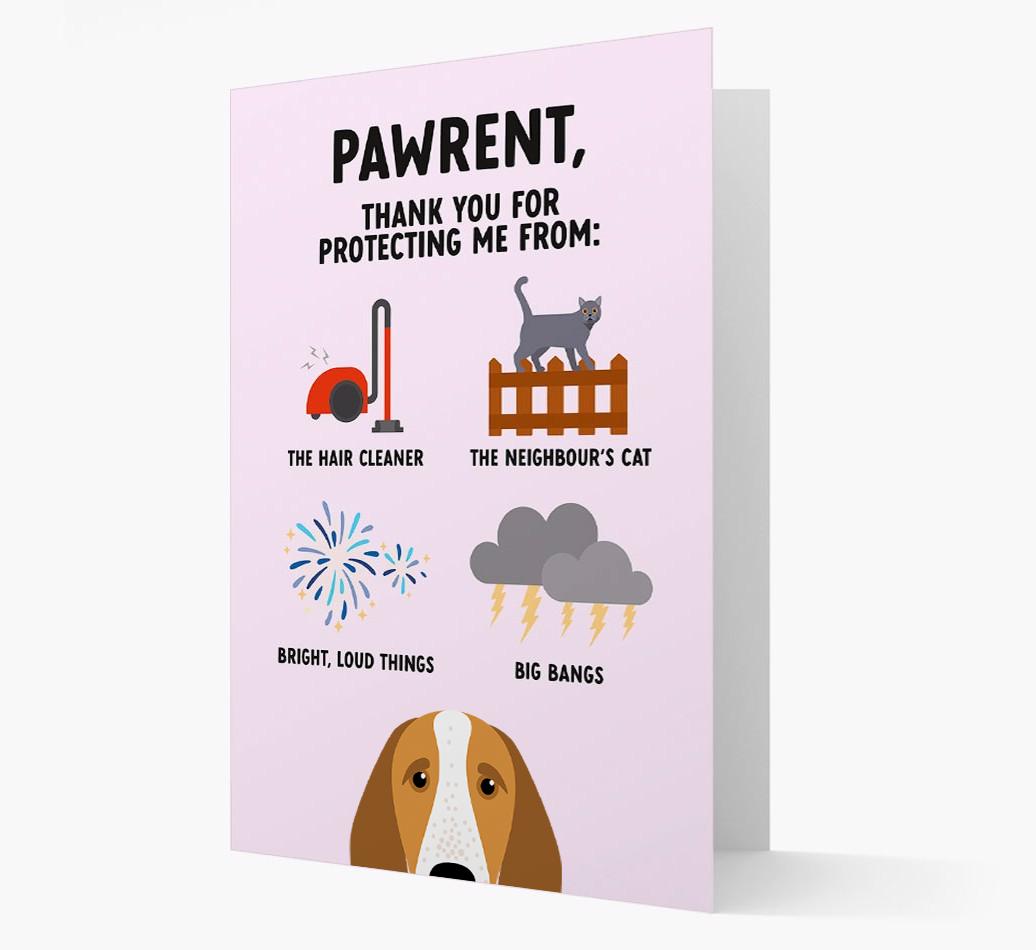 Thank You For Protecting Me: Personalized {breedFullName} Card