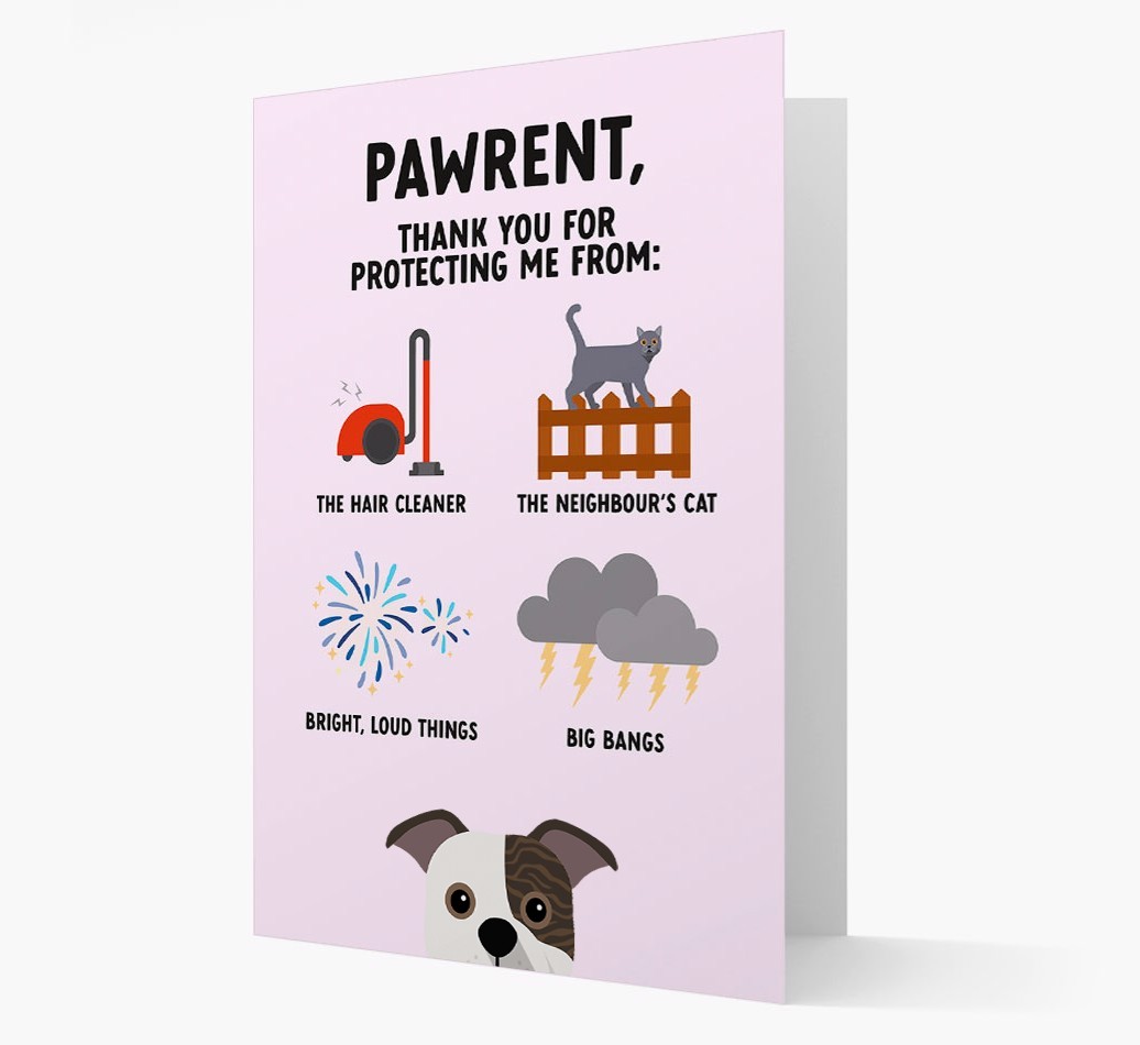Thank You For Protecting Me: Personalized {breedFullName} Card