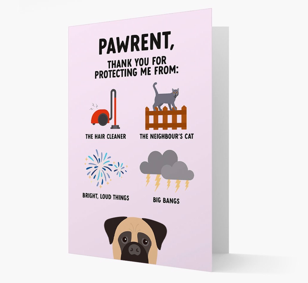 Thank You For Protecting Me: Personalized {breedFullName} Card