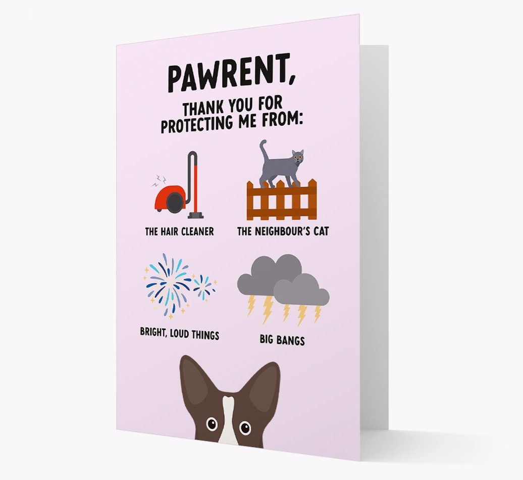 Thank You For Protecting Me: Personalized {breedFullName} Card