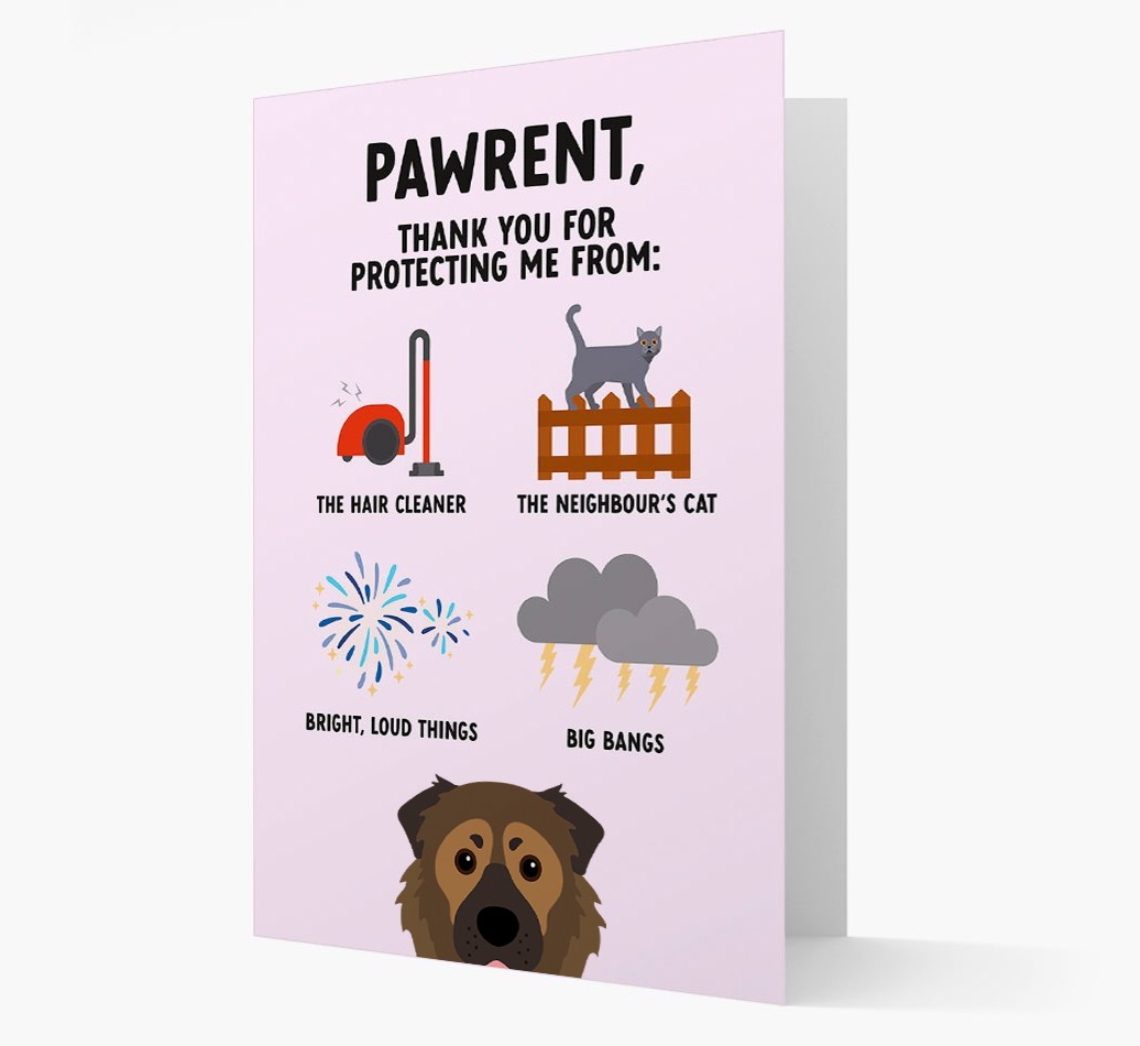 Thank You For Protecting Me: Personalized {breedFullName} Card
