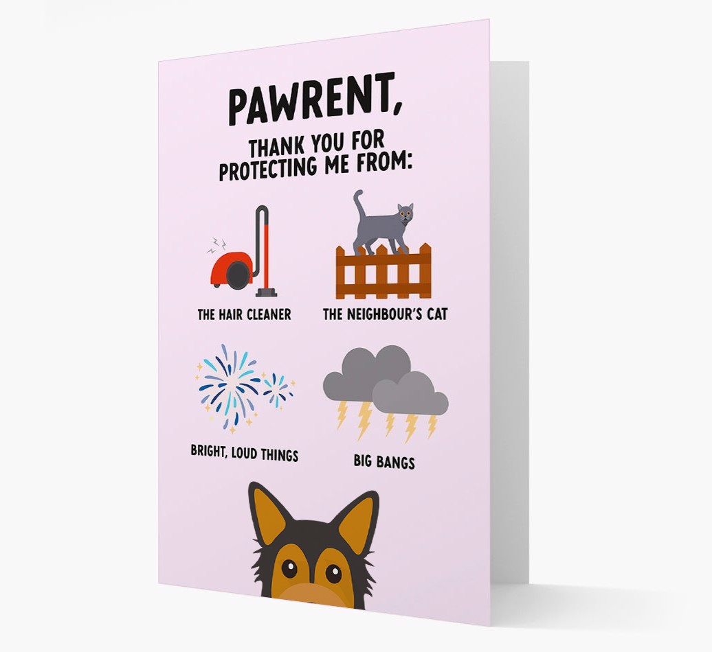 Thank You For Protecting Me: Personalized {breedFullName} Card