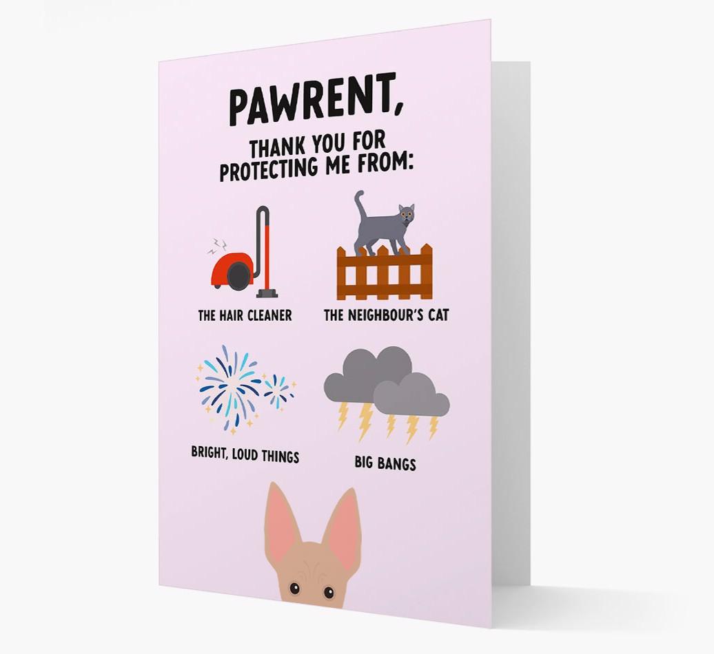 Thank You For Protecting Me: Personalized {breedFullName} Card