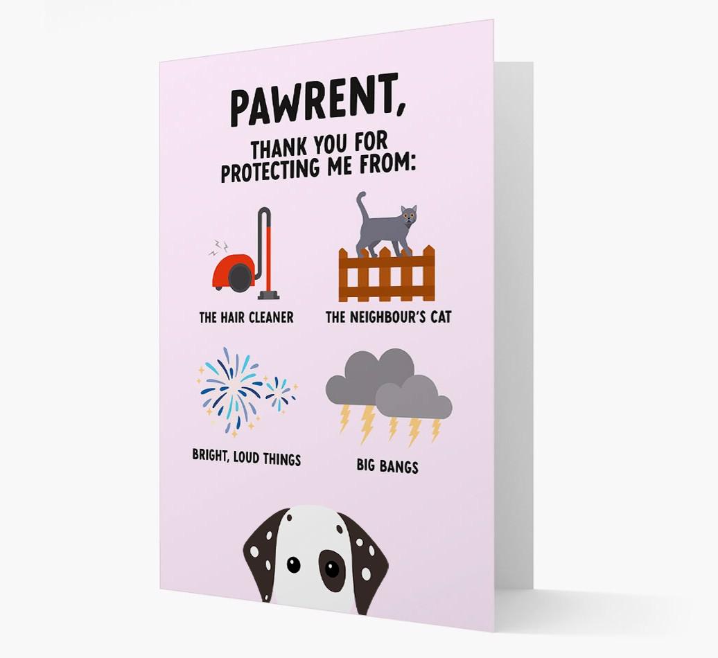 Thank You For Protecting Me: Personalized {breedFullName} Card