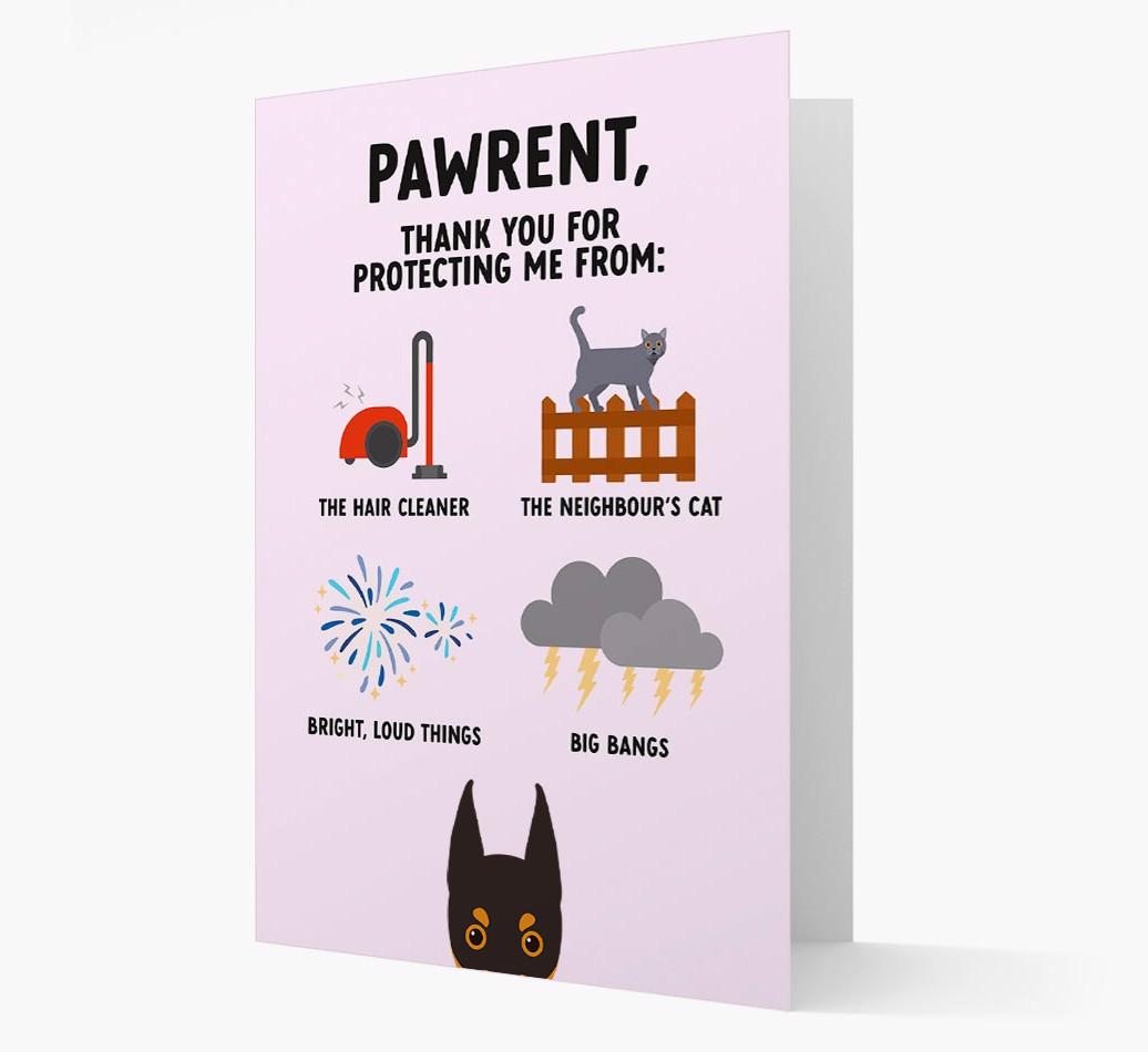 Thank You For Protecting Me: Personalized {breedFullName} Card