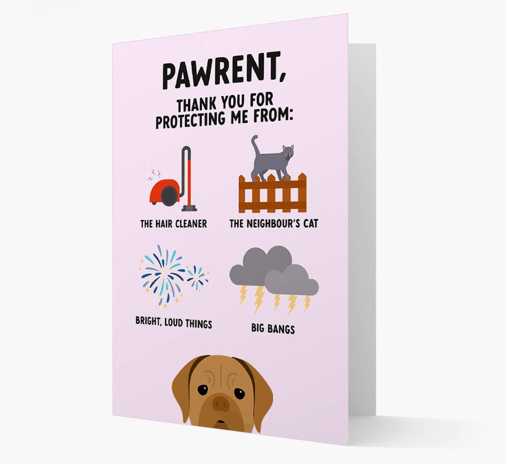 Thank You For Protecting Me: Personalized {breedFullName} Card
