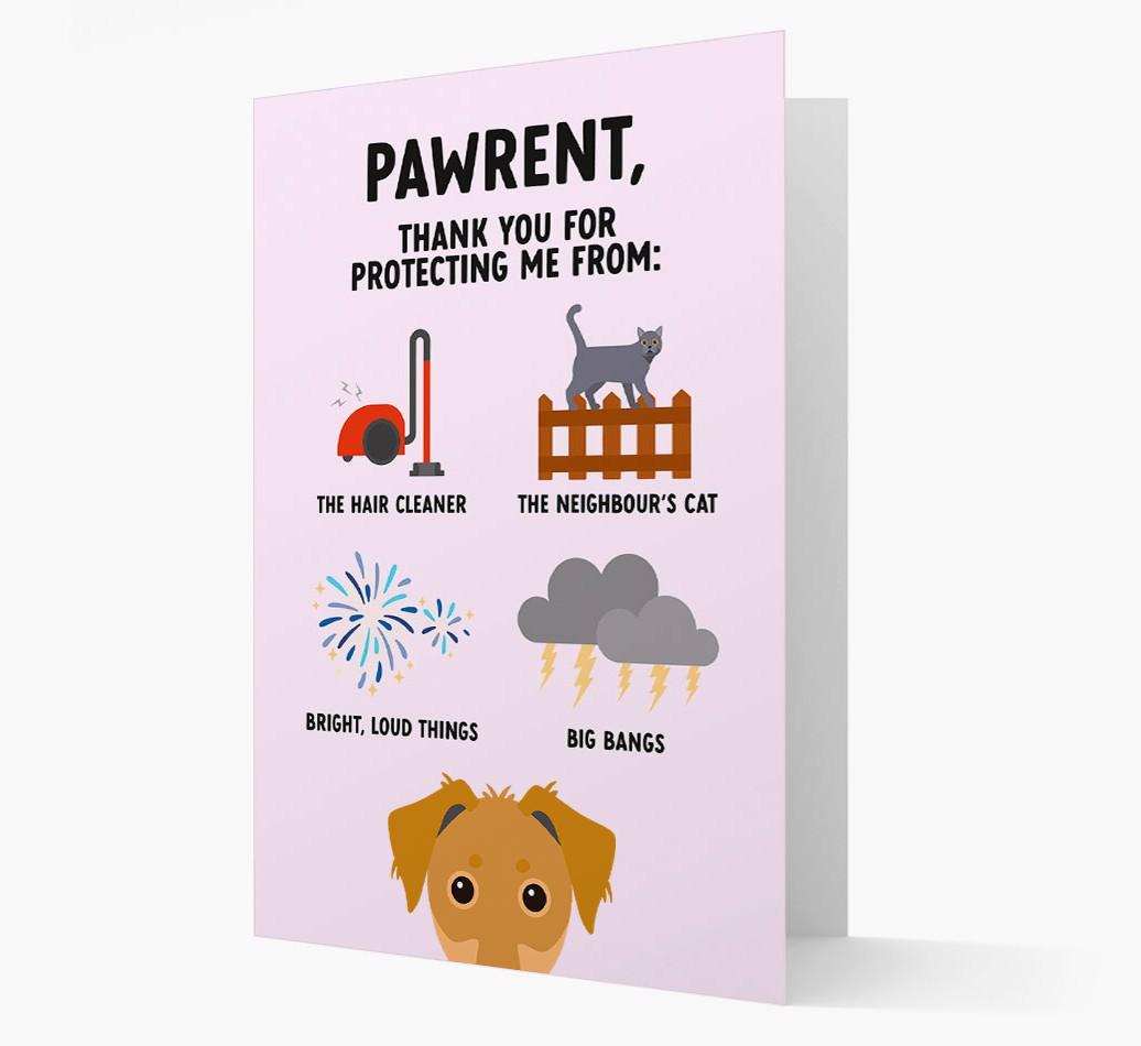 Thank You For Protecting Me: Personalized {breedFullName} Card