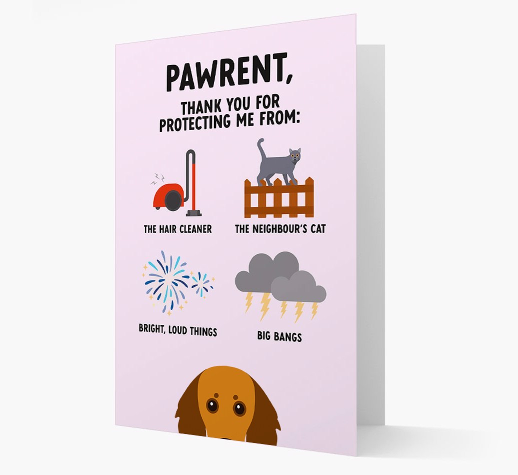 Thank You For Protecting Me: Personalized {breedFullName} Card