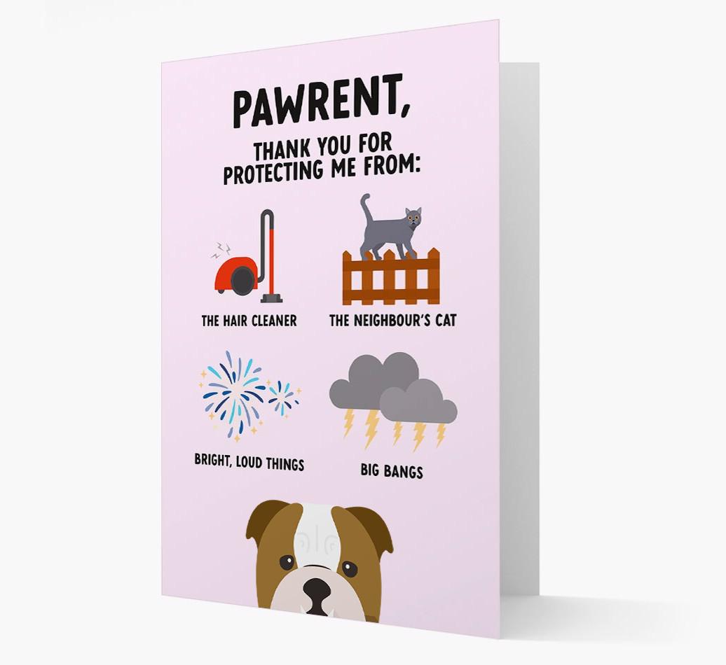 Thank You For Protecting Me: Personalized {breedFullName} Card