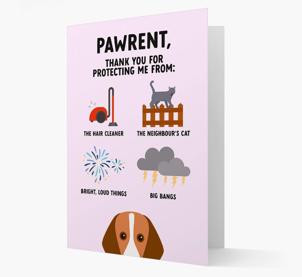 Thank You For Protecting Me: Personalized {breedFullName} Card