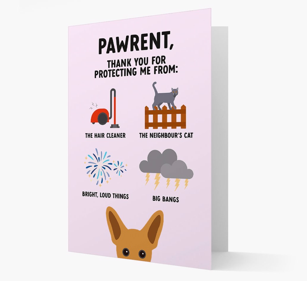 Thank You For Protecting Me: Personalized {breedFullName} Card