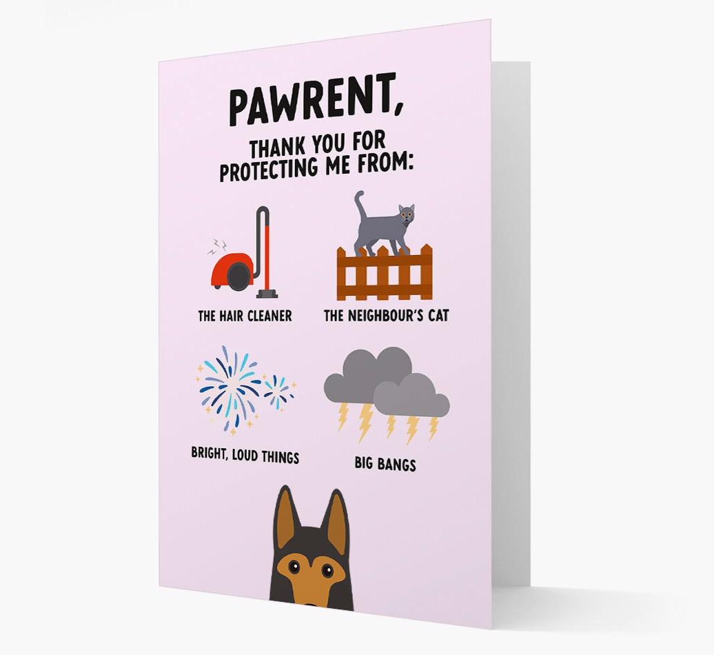 Thank You For Protecting Me: Personalized {breedFullName} Card