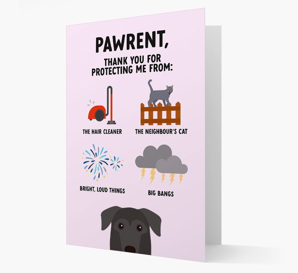 Thank You For Protecting Me: Personalized {breedFullName} Card