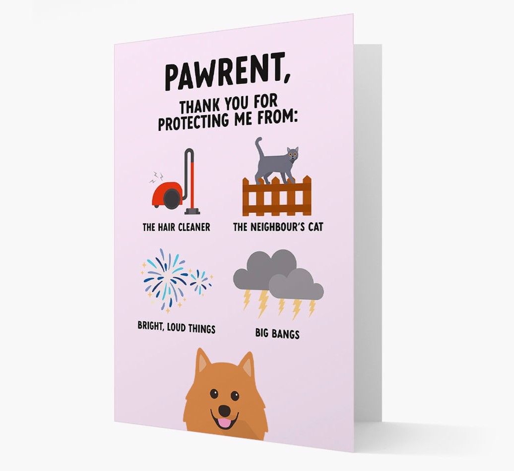 Thank You For Protecting Me: Personalized {breedFullName} Card