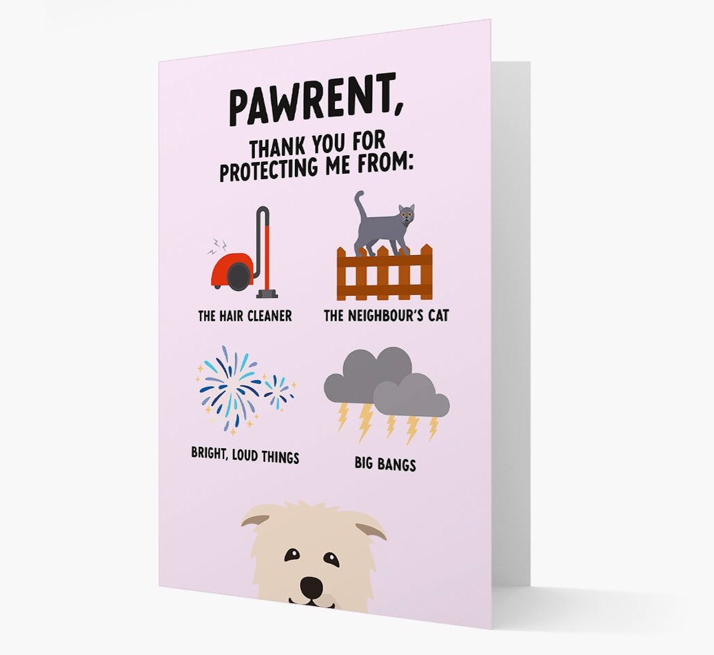 Thank You For Protecting Me: Personalized {breedFullName} Card