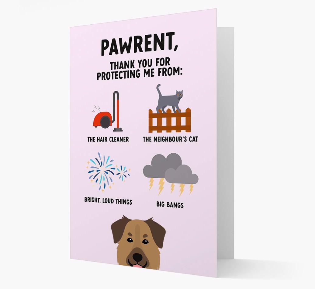 Thank You For Protecting Me: Personalized {breedFullName} Card