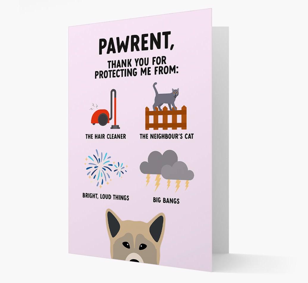 Thank You For Protecting Me: Personalized {breedFullName} Card